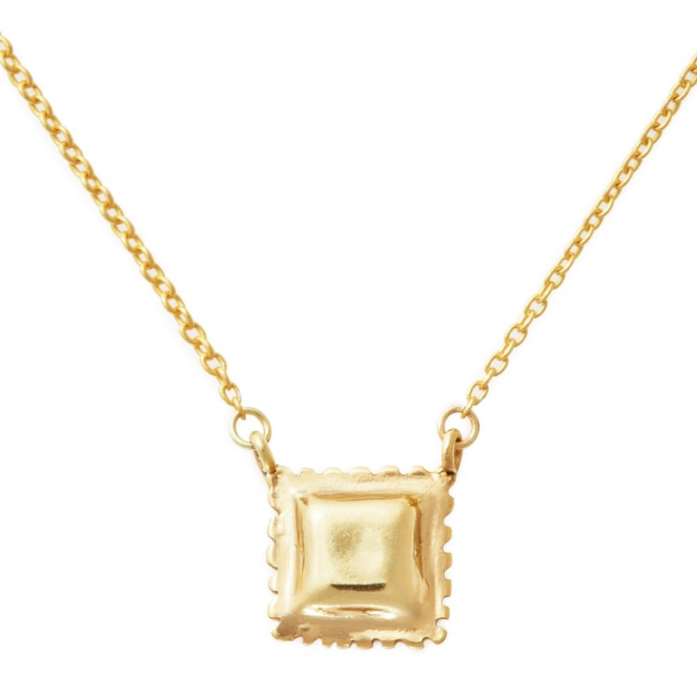 Ravioli Necklace Gold Plated/925